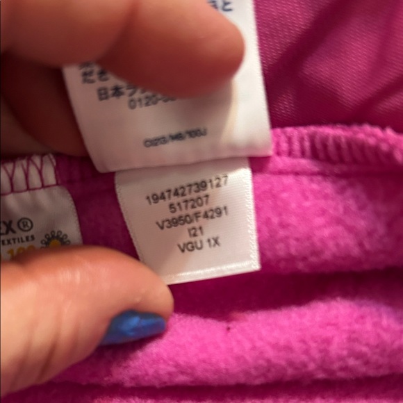 NWOT Lands' End Magenta and Fuchsia Fleece Top size 1X - Picture 6 of 6